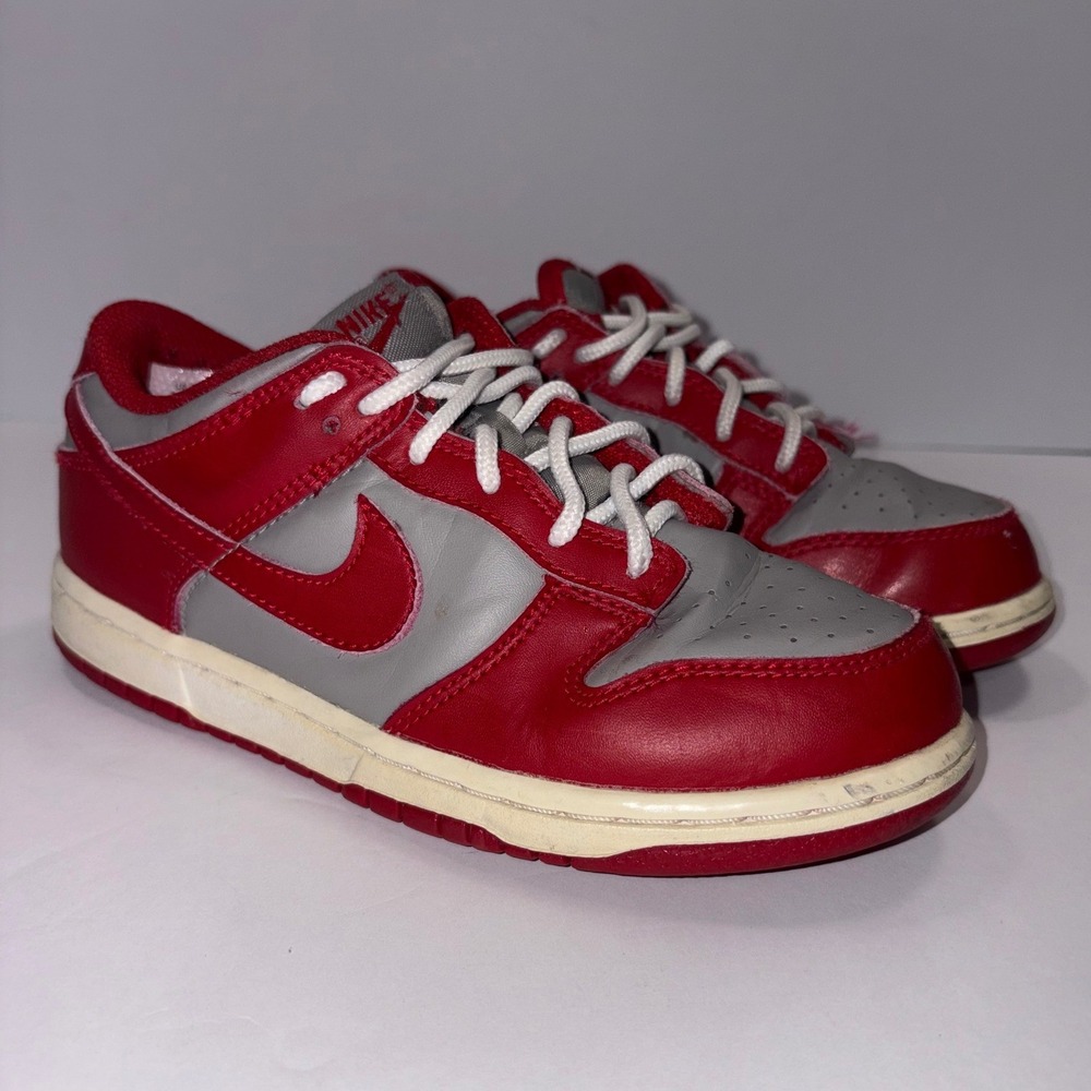 Nike Dunk Low University Red Wolf Grey Kids Shoes CW1588-002 Size 1.5Y